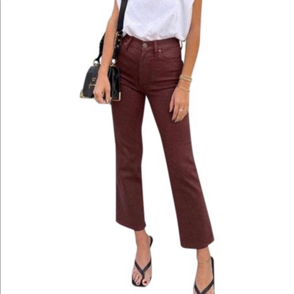 Frame Le Crop Mini Boot Coated Jeans